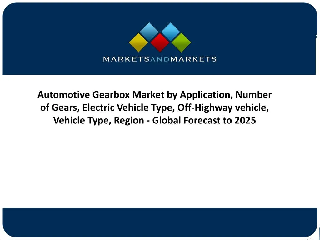 automotive gearbox market by application number