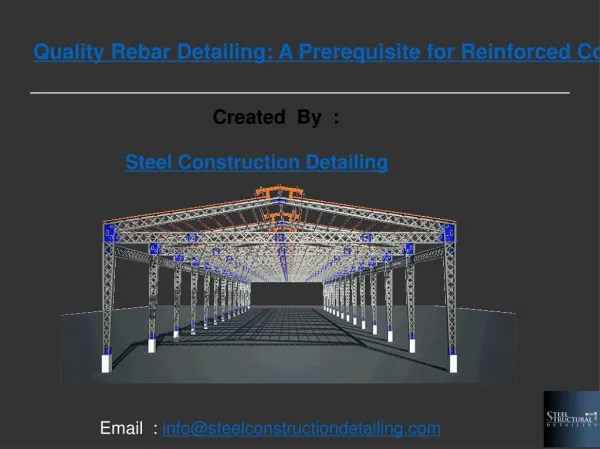Quality Rebar Detailing: A Prerequisite for Reinforced Concrete Structures - Steel Construction Detailing Pvt. LTD