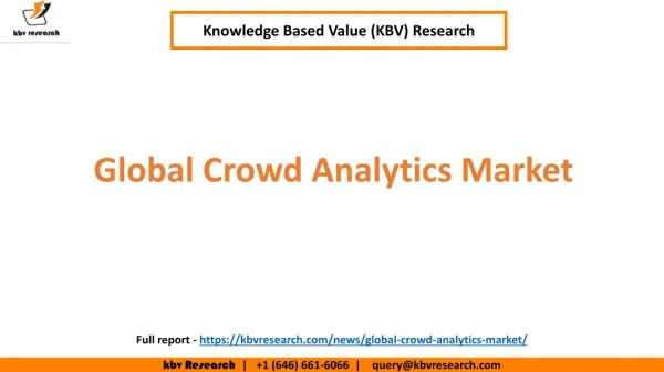 Global Crowd Analytics Market to reach a market size of $1.5 billion by 2022 – KBV Research