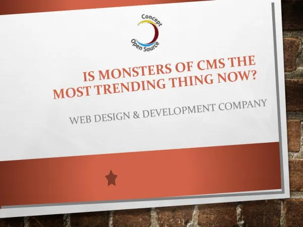 Monsters Of CMS