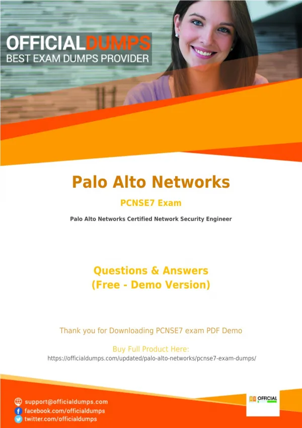 PCNSE7 - Learn Through Valid Palo Alto Networks PCNSE7 Exam Dumps - Real PCNSE7 Exam Questions