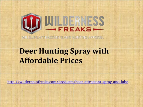 Best Deer Hunting Spray