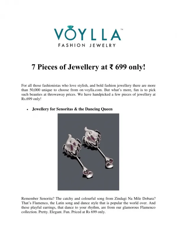 7 pieces of Jewelry at Rs.699 only!
