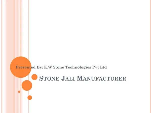 Stone Jali Manufacturer | K.W Stone Technologies pvt Ltd