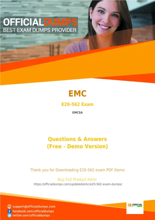 E20-562 - Learn Through Valid EMC E20-562 Exam Dumps - Real E20-562 Exam Questions