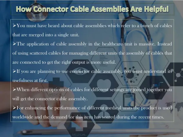 How Connector Cable Assemblies Are Helpful