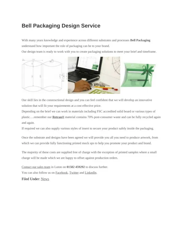 Bell Packaging Design Service