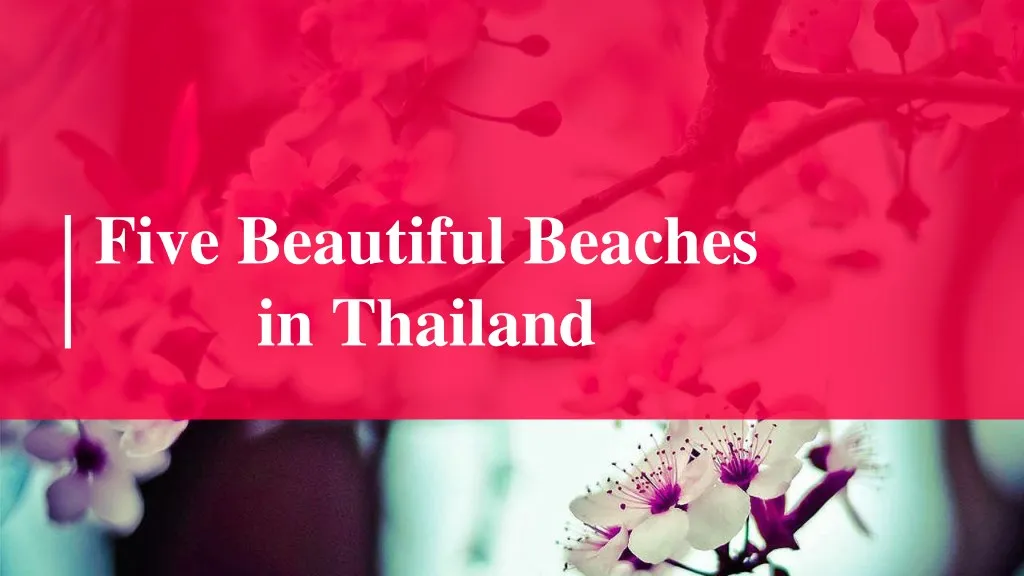 five beautiful beaches in thailand