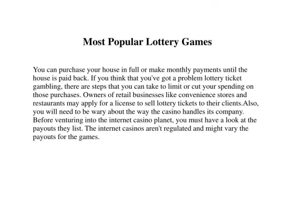 Role Of Numbers In The Winning Lottery