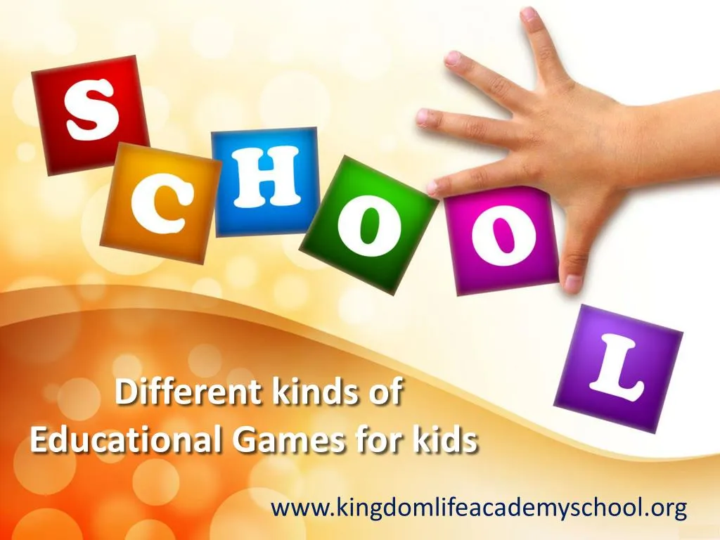 different kinds of educational games for kids