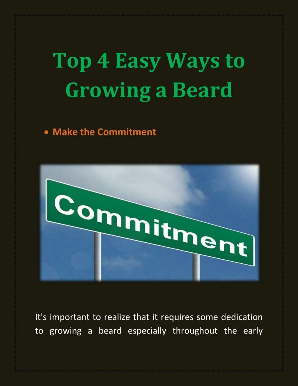 top 4 easy ways to growing a beard