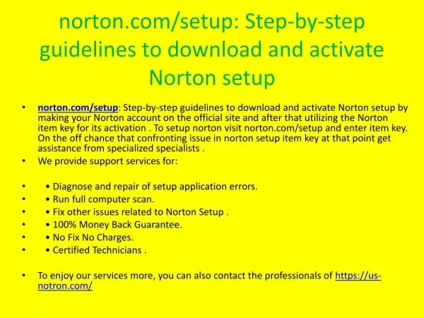norton.com/setup - step by step guide for norton setup