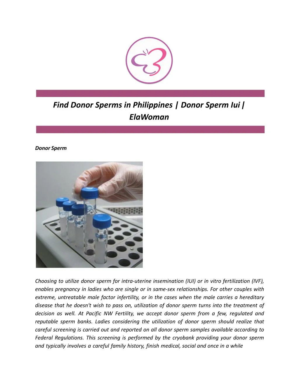 find donor sperms in philippines donor sperm
