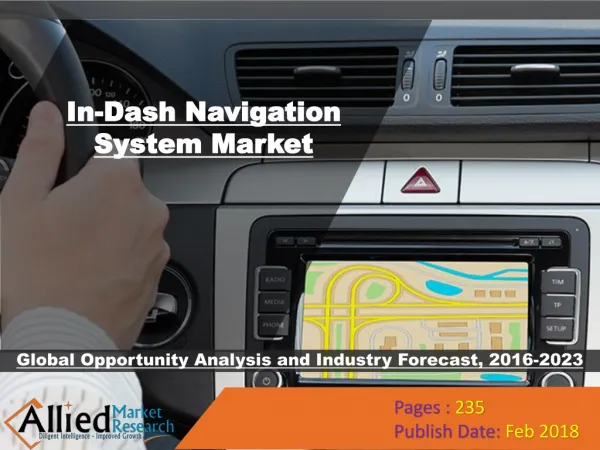 In-Dash Navigation System Market to Reach $21,994 Million, Globally by 2023