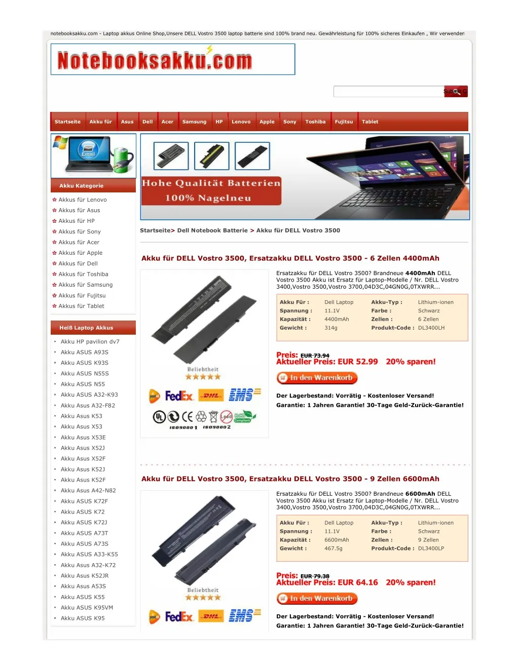 notebooksakku com laptop akkus online shop unsere