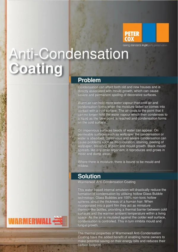 Peter Cox Anti-Condensation Paint