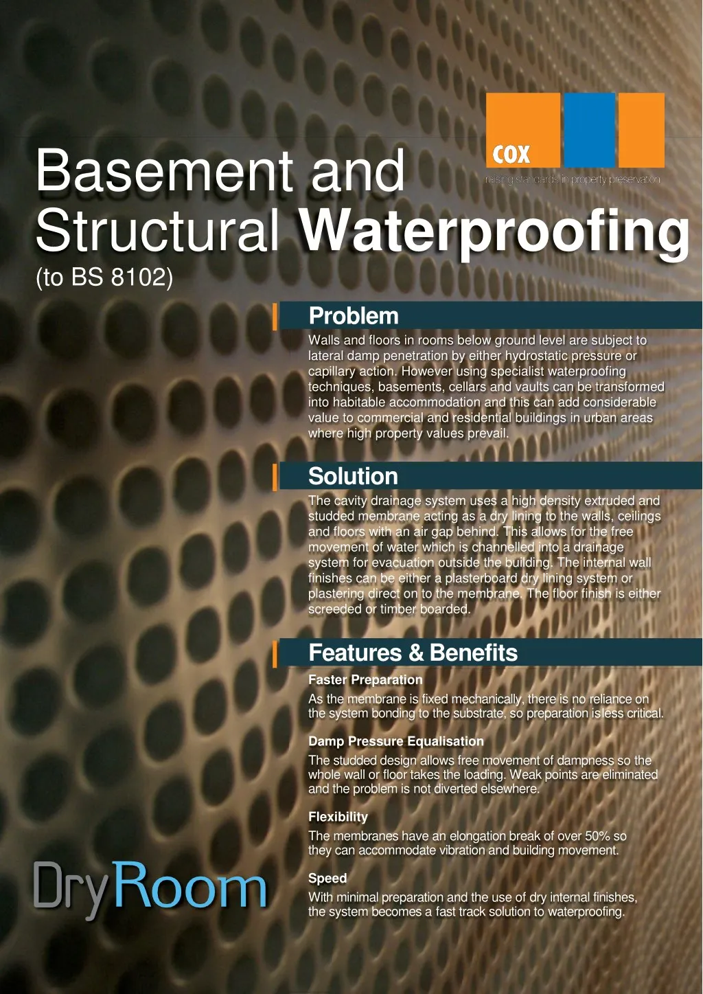 basement and structural waterproofing to bs 8102