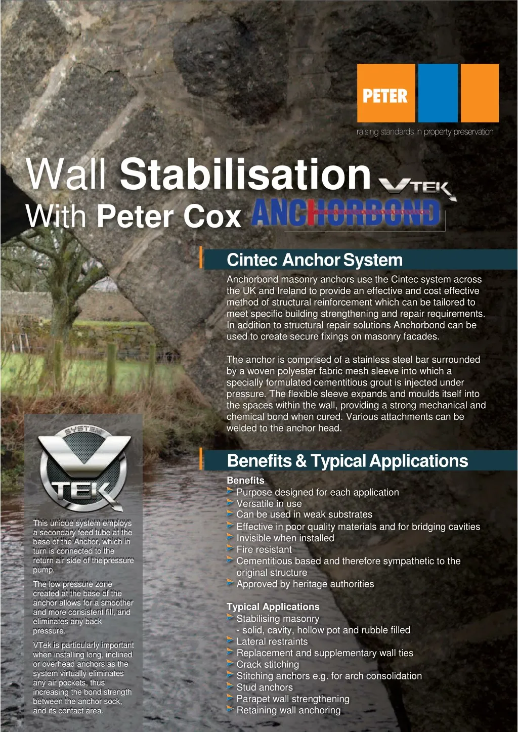 wall stabilisation with peter cox