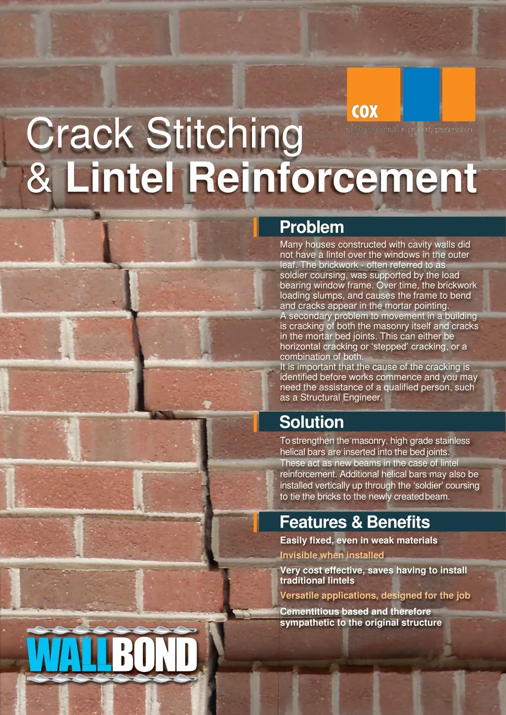 crack stitching lintel reinforcement