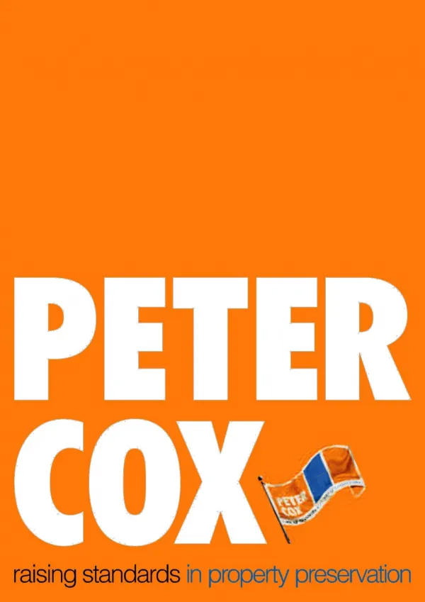 Peter Cox - Company Brochure