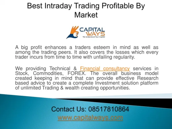 Best intraday trading profitable by Market