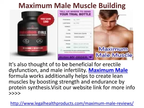 Maximum Male Muscle Building Supplement Where to Buy and Free Trial
