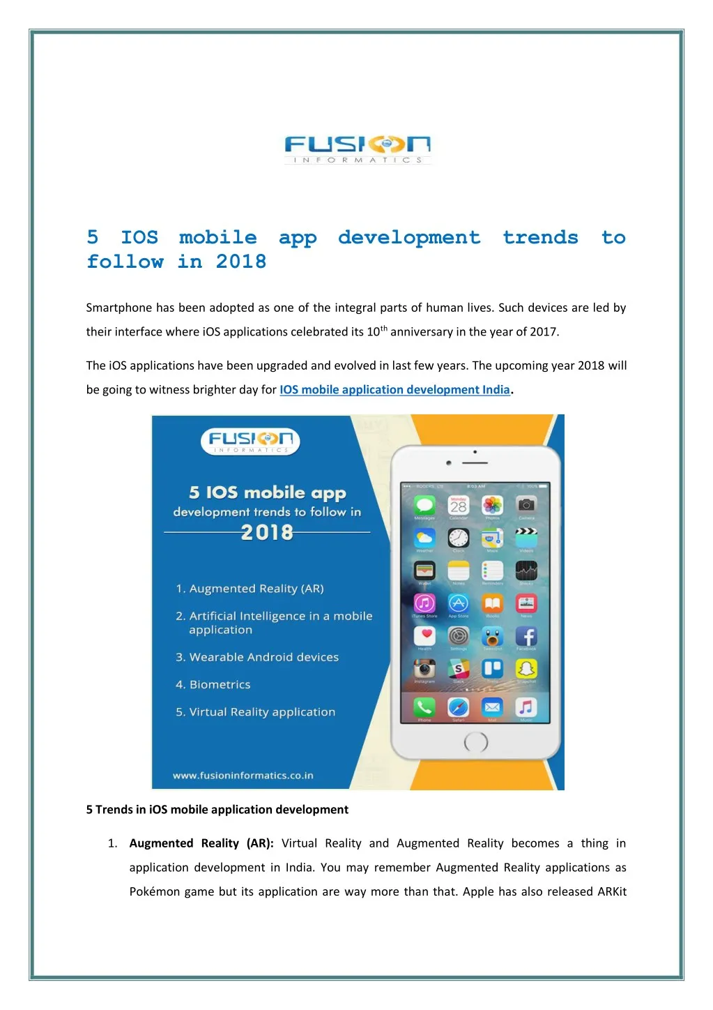 5 ios mobile app development trends to follow