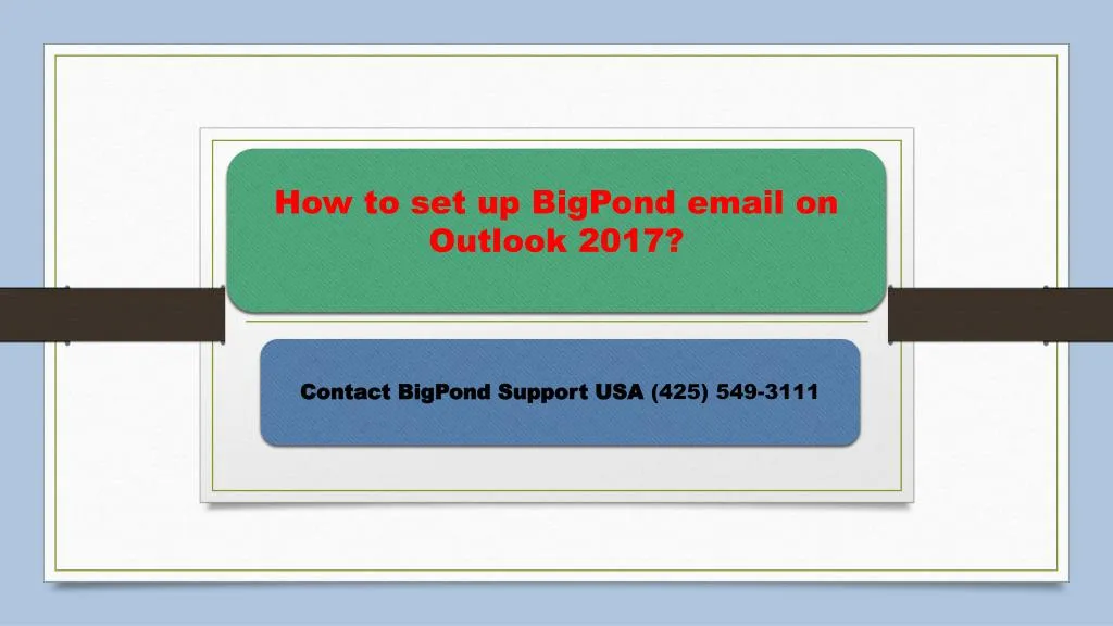 how to set up bigpond email on outlook 2017
