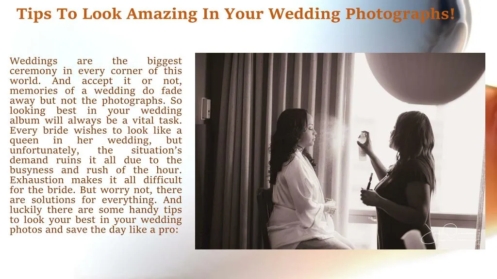 tips to look amazing in your wedding photographs