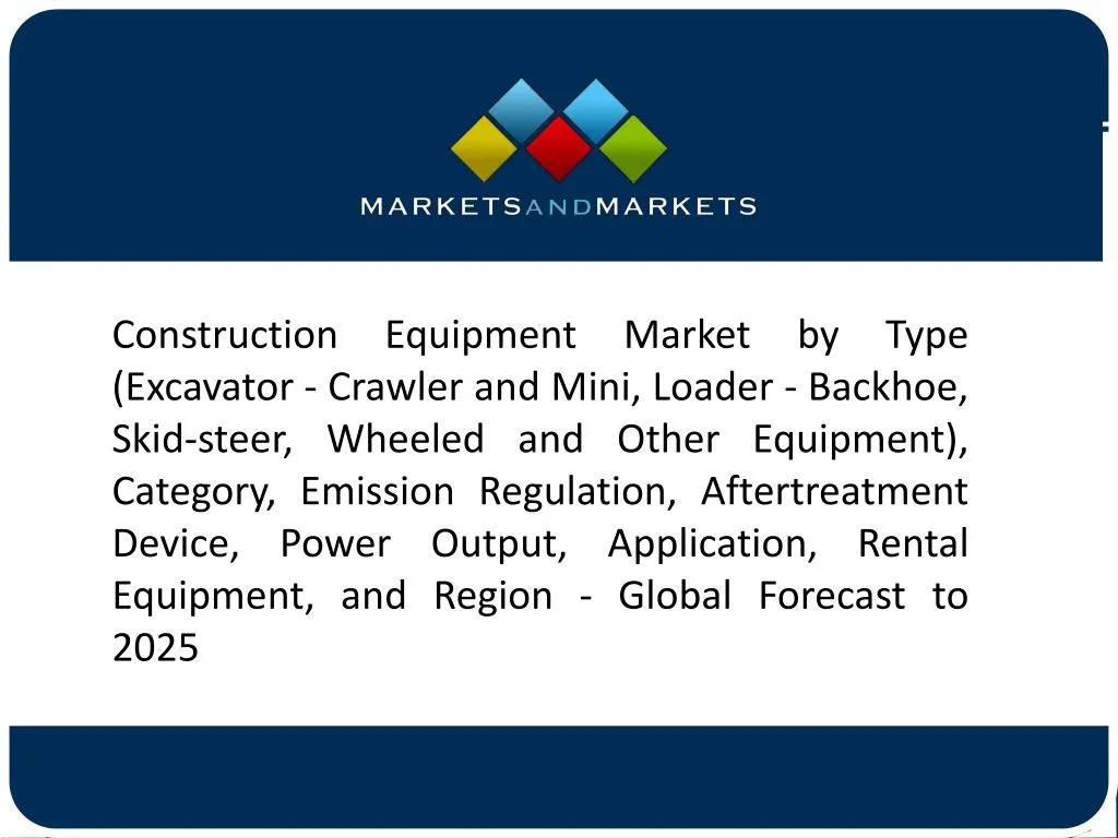 construction equipment market by type excavator