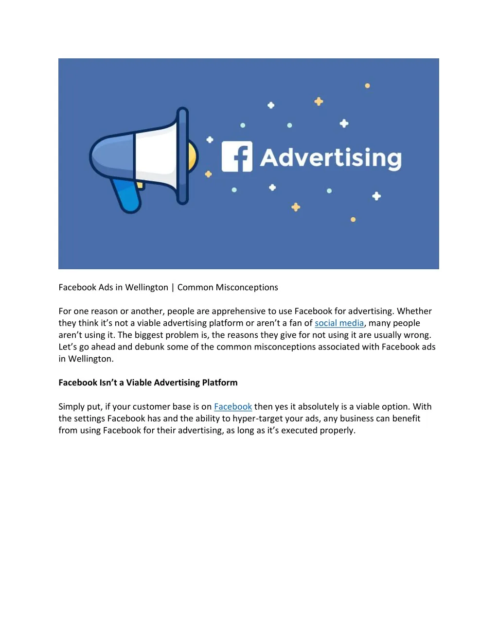 facebook ads in wellington common misconceptions