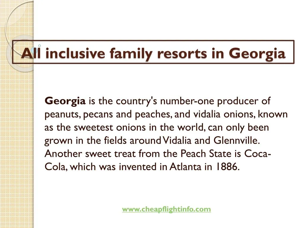 all inclusive family resorts in georgia