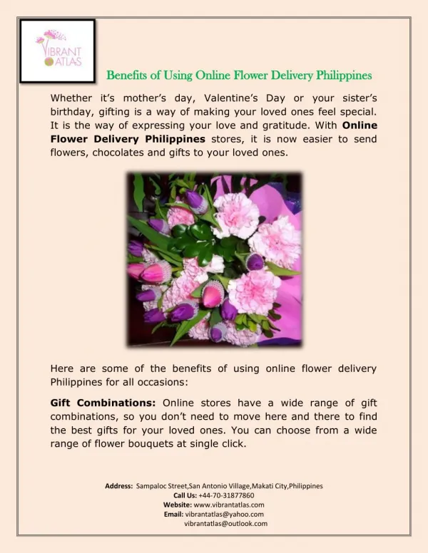 Benefits of Using Online Flower Delivery Philippines