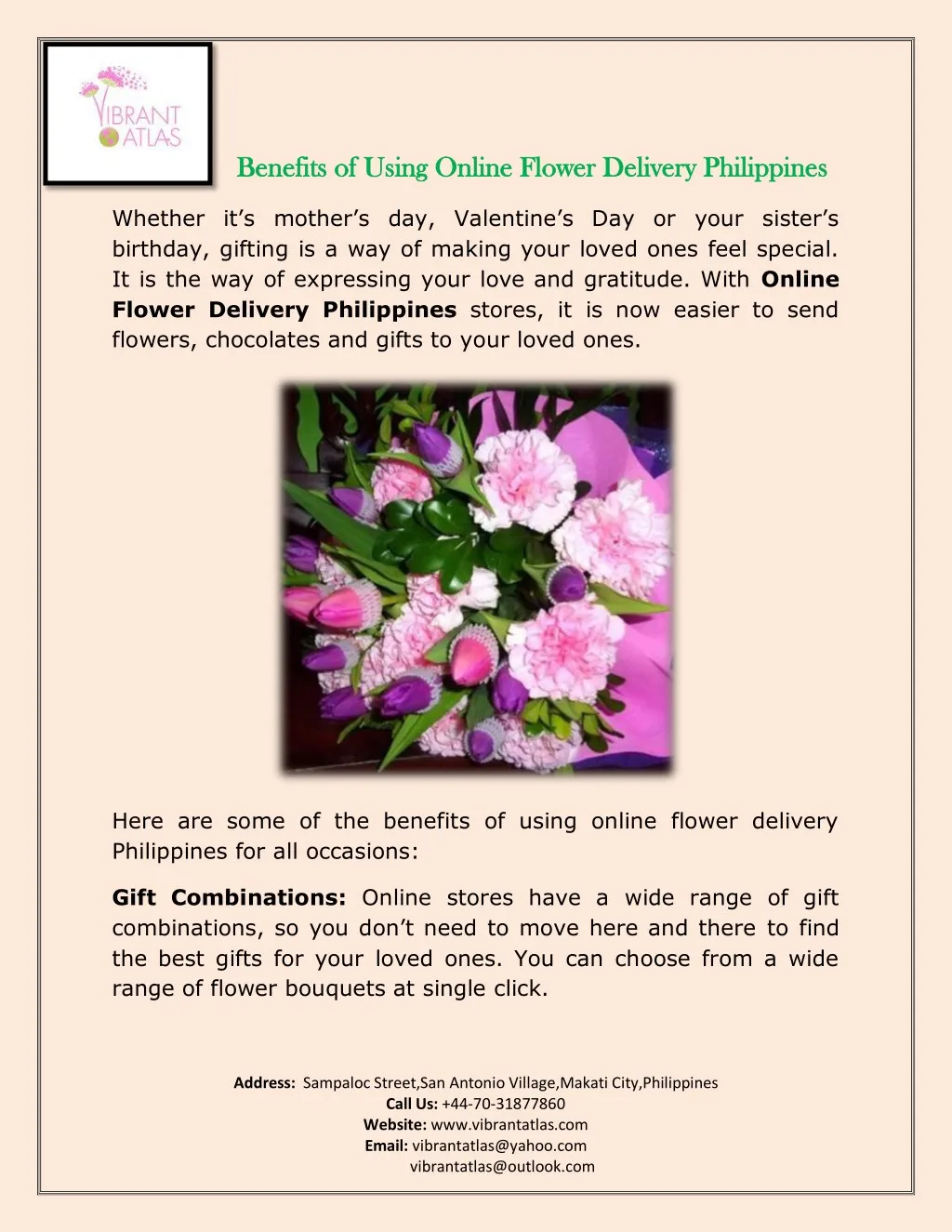 benefits of using online flower delivery