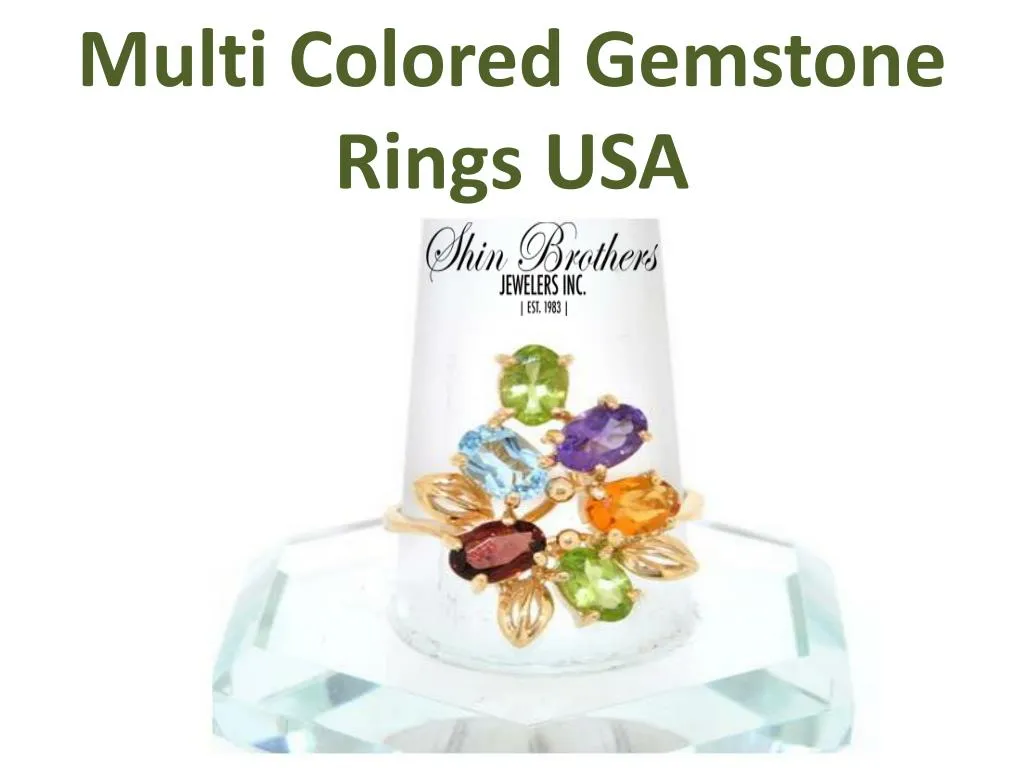 multi colored gemstone rings usa
