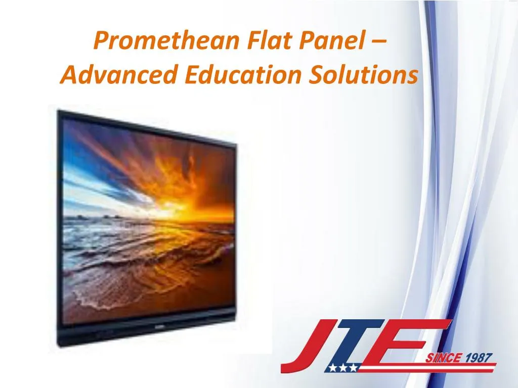 promethean flat panel advanced education solutions