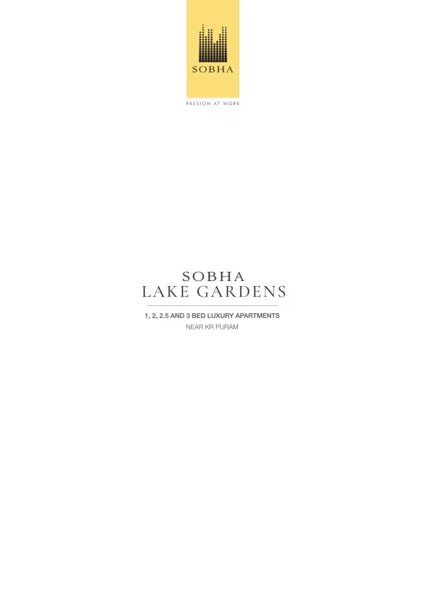 Sobha Lake Gardens - Apartments KR Puram Bangalore