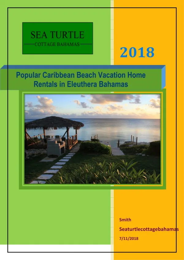 Popular Caribbean Beach Vacation Home Rentals in Eleuthera Bahamas