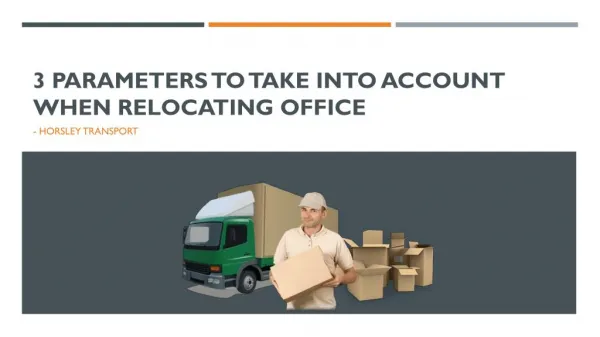 3 Parameters To Take Into Account When Relocating Office