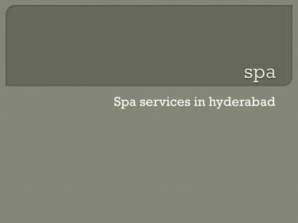 spa services in sr nagar