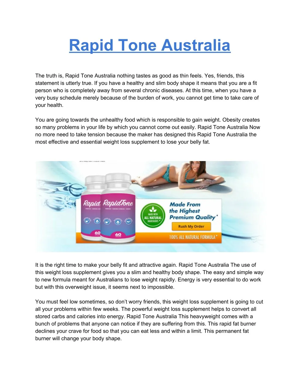 rapid tone australia