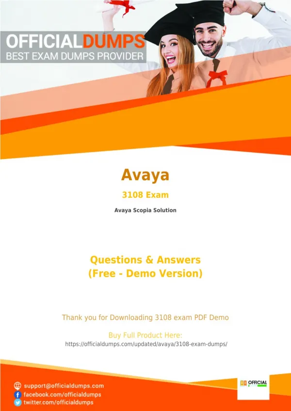 3108 Dumps - Affordable Avaya 3108 Exam Questions - 100% Passing Guarantee
