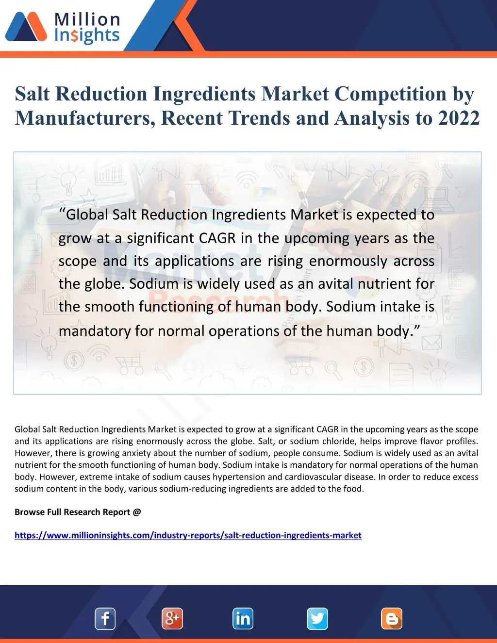 salt reduction ingredients market competition