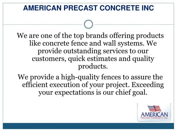 concrete wall systems | American precast concrete Inc