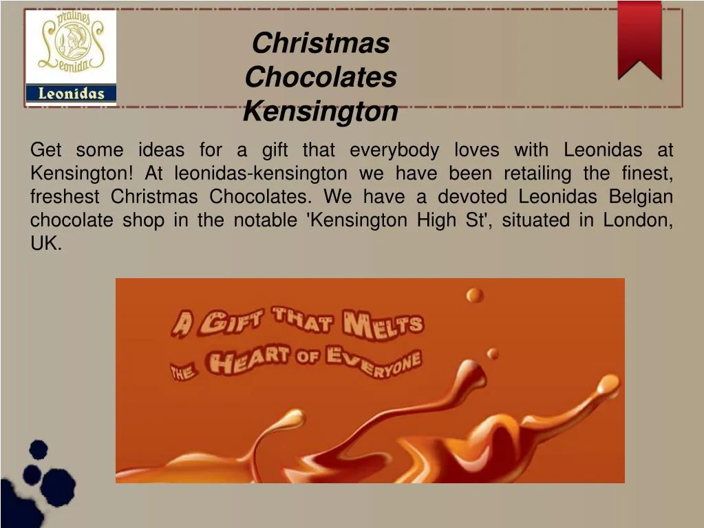 christmas chocolates kensington