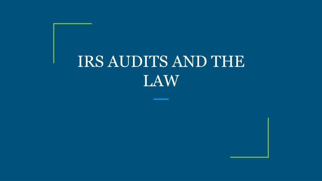 irs audits and the law