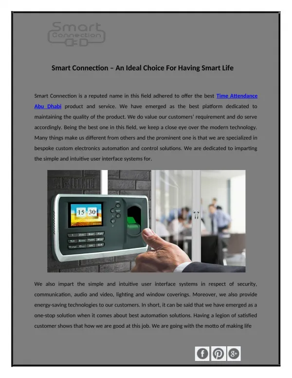 Smart Connection – An Ideal Choice For Having Smart Life