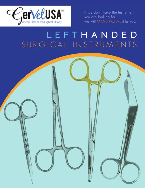 Left Handed Veterinary Surgical Instruments