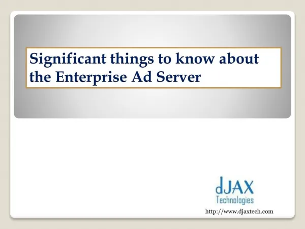 Significant things need to know about enterprise ad server