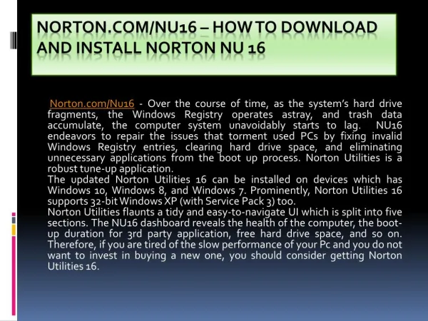 Norton.com/Setup – Login, Manage Account